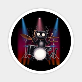 Funny Cat Percussion Drummer Drumming Drums Magnet